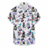 Retro 80s 90s Hawaiian Shirts Men Clothing 3D Printed Short Sleeves Tops Cool Outdoor Lapel Blouse Y2k Summer Button Shirt