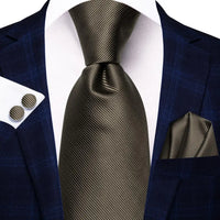 Gift Tie for Men 2023 New Sage Green Plaid Fashion Brand Wedding Party Necktie Handky Cufflinks Wholesale Hi-Tie Designer