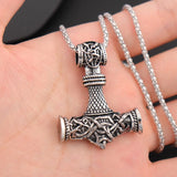 Trendy Retro Crow Prairie Wolf Double Sided Viking Tomahawk Pendant Necklace Charm Men's Necklace Metal Accessorie Party Jewelry