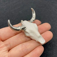 19 Styles Acrylic Cow Pendant Bull Skull Bone Gold Plated Charms for Men's Fashion DIY Jewelry Bull Head Pendant Necklace Gifts