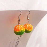 Beer Festival Wine Glass Orange Juice Earrings Fashion 2D Flat Design Earrings Women Girls Party Jewelry Gift Give To Friends