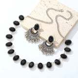 Luxury Rhinestone Wedding Jewelry Sets Jhumka Earrings Geometric  Statement Necklace Indian Crystal Bridal Jewelry Sets Bijoux
