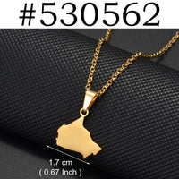 Canada Flag and Map Necklaces For Women Stainless Steel Canadian Maple Leaf Jewelry #530362