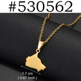 Canada Flag and Map Necklaces For Women Stainless Steel Canadian Maple Leaf Jewelry #530362