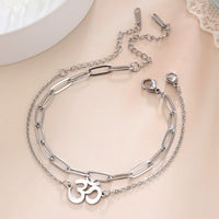 Dawapara Aum Om Ohm Sanskrit Symbol Anklets Bracelet Hindu Yoga Ankle Chain Bracelets Stainless Steel Spiritual Jewelry