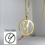 Customized logo necklace with personalized cutting of any logo/shape/icon/pattern necklace as a gift for friends