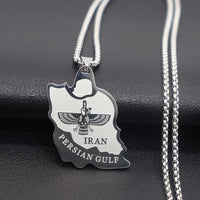 Fashionable stainless steel Mazda Map pendant necklace, versatile and personalized collarbone chain for both men and women