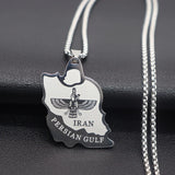 Fashionable stainless steel Mazda Map pendant necklace, versatile and personalized collarbone chain for both men and women