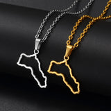 Anniyo Kurdistan Pendant Chain Necklaces for Women Men Stainless Steel Jewelry @319101