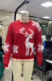 Women's Reindeer Sweater Tops Fashion Christmas Casual Crew Neck Long Sleeve Knit Tops Autumn Winter Festival Pullovers