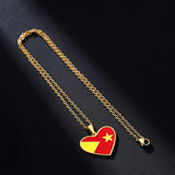 2024 new fashion stainless steel Tigrei State Ethiopian heart-shaped necklace for women and men couples ethnic style accessories