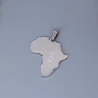 2pcs No Fade Africa Map Charms Stainless Steel Pendant for Jewelry Making Necklace Keychain Rune Eye of Horus Talisman DIY Craft