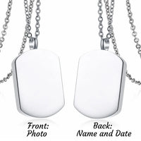 Personalized Ashes Necklace for Women Men Custom Engraving Photo & Text Cremation Jewelry Urn Necklace for Ashes Memorial