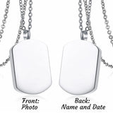 Personalized Ashes Necklace for Women Men Custom Engraving Photo & Text Cremation Jewelry Urn Necklace for Ashes Memorial