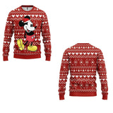 Mickey Mouse Anime Ugly New Year Christmas Gift Merry Christmas New Year's Eve New Men's and Women's Hoodies Sportswear