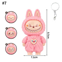 Face Changing Keychain Fun Backbag Ornament Hanging Decoration Kawai Surprise Gifts Creative Cartoon Anime Car Keyring Decor