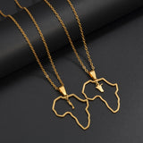 Anniyo Outline Africa Map Pendant Necklaces Jewelry With Namibia,Saint Kitts and Nevis #001362