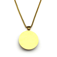 Fashionable Iraqi Time gemstone round pendant necklace, versatile for both men and women, collarbone festival accessory