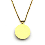 Fashionable Iraqi Time gemstone round pendant necklace, versatile for both men and women, collarbone festival accessory