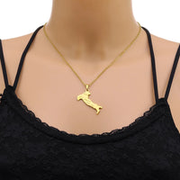 2024 New fashion stainless steel Italian map necklace for women and men couples ethnic style accessory collarbone chain annivers