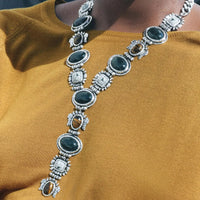 Large Heavy Chunky Necklace For Women Statement Vintage Fashion Jewelry Long Drop Daily Accessories Wholesale Holiday Gift MQ522