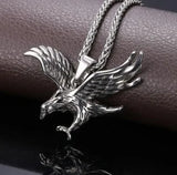 Fashionable Flying Eagle Animal Pendant Necklace Men's Personalized Motorcycle Rock Cycling Hip-Hop Trendy Jewelry