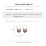 Exaggerated Round Hollow Earrings for Women Retro Temperament Drop Earring Light Luxury  Niche Jewelry 2024 New in Gift