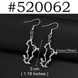 Anniyo New Arrivals Mayotte Big Earrings for Women Girls France Jewelry Stainless Steel Metal Hyperbole Ornaments #520162