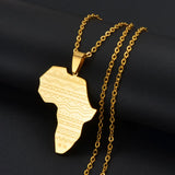 Anniyo Africa Map Pendant Necklaces African Jewelry Hip-Hop Party Wedding Charms Stainless Steel @200821