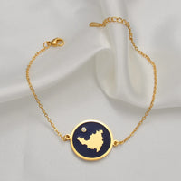 Anniyo 19CM Sint Maarten and Saint-Martin Charm Bracelets With Rhinestone Saint Martin SXM Jewelry Bangle #314521