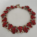 2025 New Fashion Crystal Rhinestones Large Collar Choker Necklace Earrings Women Jewelry Sets Indian Statement Wedding Necklace