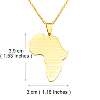 Anniyo Africa Map Pendant Necklaces African Jewelry Hip-Hop Party Wedding Charms Stainless Steel @200821