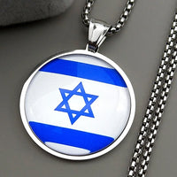 New fashionable Israeli Time gemstone round pendant necklace, versatile and personalized collarbone festival accessory for both