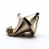 Ya.x Spinning Top Design Reiki Pendulum for Divination,Chakra Testing & Spiritual Energy Brass  Metal Pendulum