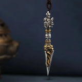 Vintage Vajvakilaka Pendant Necklace For Men Women Jewelry Trendy Gold Silver Collision Amulet Necklace Male Gift