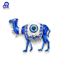Lucky Eye Blue Turkish Evil Eye Refrigerator Sticker Alloy Camel Magnet Refrigerator Sticker for Women Men Fashion Jewelry