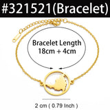 Anniyo 18CM + 4CM Sint Maarten and Saint-Martin Bracelets for Women Saint Martin SXM Stainless Steel Jewelry  #321521