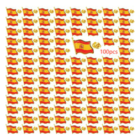 Spain Flag Lapel Pin -Country Flag Patriotic Brooch Bulk Pack of Pins for Hat, Tie, Clothes, Backpack