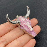 19 Styles Acrylic Cow Pendant Bull Skull Bone Gold Plated Charms for Men's Fashion DIY Jewelry Bull Head Pendant Necklace Gifts