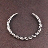 Stainless Steel Fashion Simple Adjustable Bracelet Men's Classic Design Twist Bracelet Unique Open Bangle Jewelry Gift Wholesale