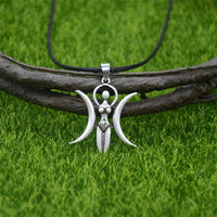 Nostalgia Fertility Ancient Greece Astarte Pregnancy Wicca Pagan Triple Moon Goddess Womens Pendants Necklaces