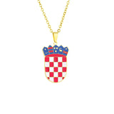 New stainless steel Croatian insignia pendant necklace for men and women couples geometric titanium steel pendant necklace acces