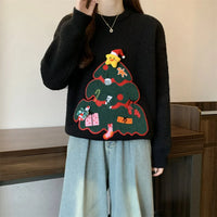 Red Christmas Pullover Sweater For Women In Autumn And Winter 2025 Women's Casual Versatile O Neck Knitted Sweater New Casual