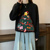 Red Christmas Pullover Sweater For Women In Autumn And Winter 2025 Women's Casual Versatile O Neck Knitted Sweater New Casual