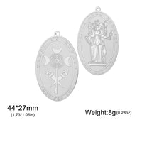 1pc Triple Moon Goddess Charms Stainless Steel Amulet Pendants Pray For You DIY Your Own Jewerly Wholesale Available