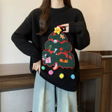 Red Christmas Pullover Sweater For Women In Autumn And Winter 2025 Women's Casual Versatile O Neck Knitted Sweater New Casual