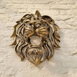 Rare Find Large Lion Head Wall Mounted Art Sculpture Gold Resin Lion Head Art Wall Luxury Decor Kitchen Wall Bedroom Dropshippin