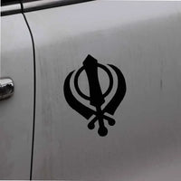 SIKH Khanda Religious Symbol Vinyl Decal Mysterious Car Sticker Delicate,13CM*10CM