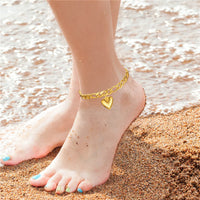 Anklet For Women Gold Color Stainless Steel Cuban Link Ankle Bracelets Summer 2022 Fashion Leg Chain Beach Foot Jewelry Ancklets