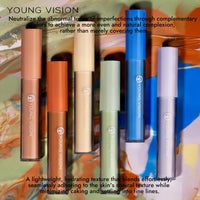 YOUNG VISION 6 Colors Hydrating Fresh Concealer Brightens Skin Tone and Covers Blemishes and Dark Eye Circles Concealer